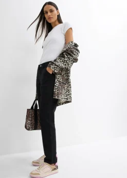 Outlet Pantalón de sarga en mezcla de algodón elástico Mujer Pantalones