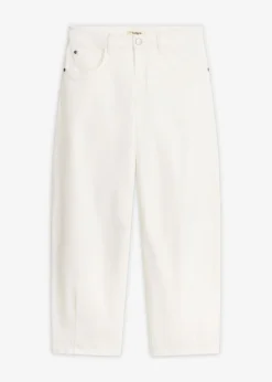 Best Pantalón de sarga en mezcla de algodón elástico Mujer Pantalones|Novedades