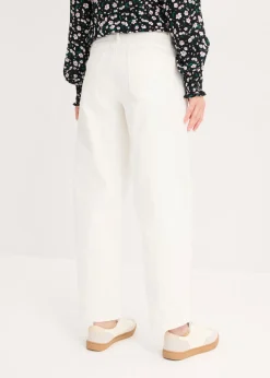 Best Pantalón de sarga en mezcla de algodón elástico Mujer Pantalones|Novedades