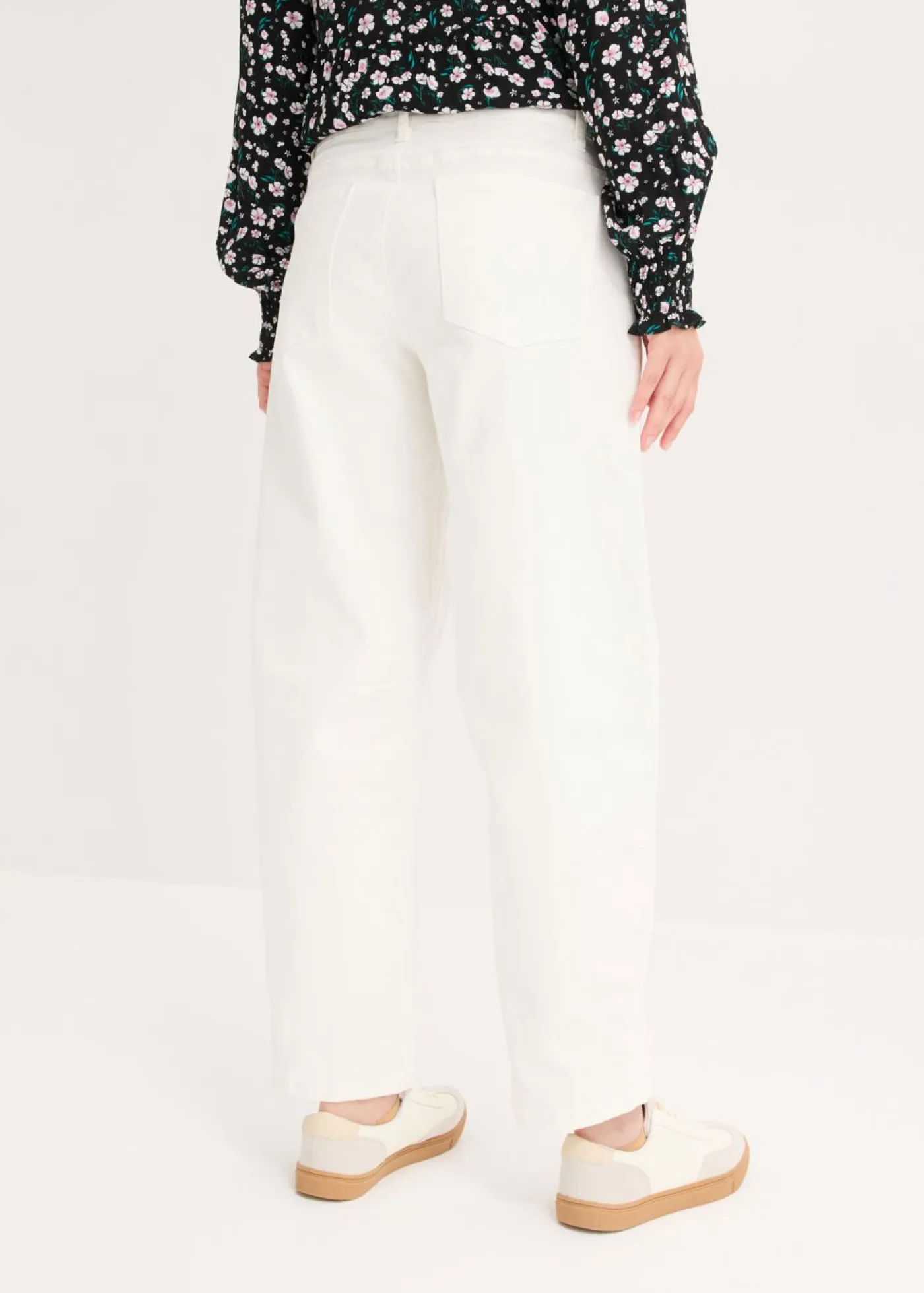 Best Pantalón de sarga en mezcla de algodón elástico Mujer Pantalones|Novedades