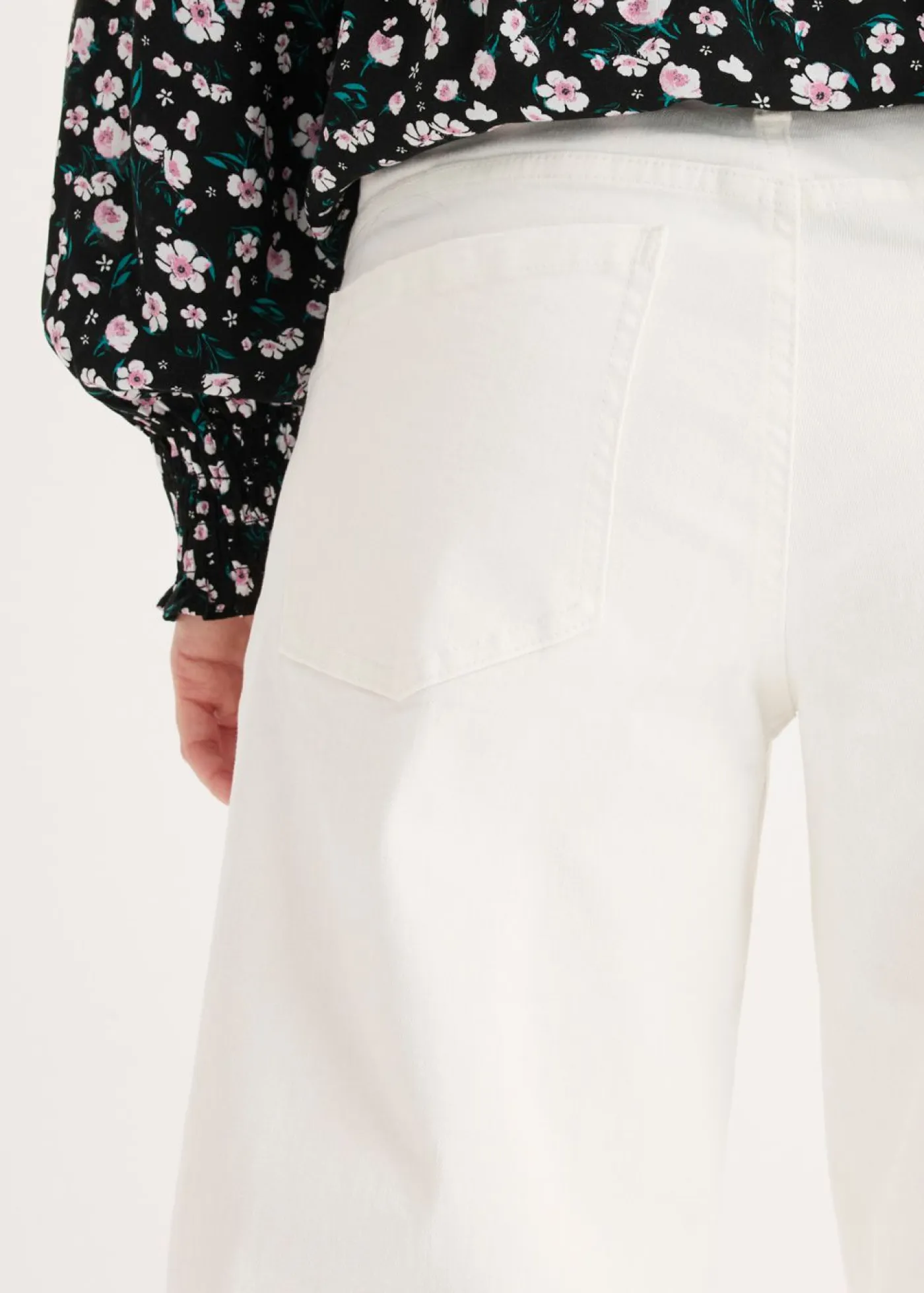 Best Pantalón de sarga en mezcla de algodón elástico Mujer Pantalones|Novedades