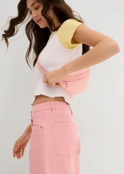Clearance Pantalón de sarga en mezcla de algodón elástico Mujer Pantalones|Novedades