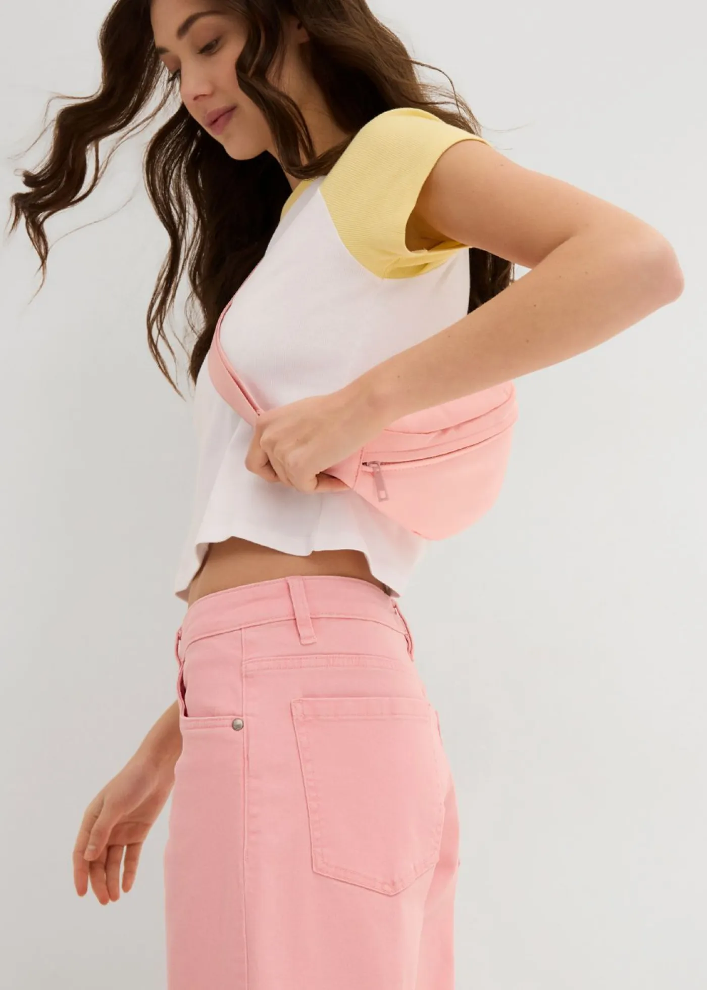 Clearance Pantalón de sarga en mezcla de algodón elástico Mujer Pantalones|Novedades