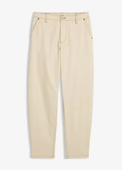 Sale Pantalón de sarga tipo barrel Mujer Pantalones