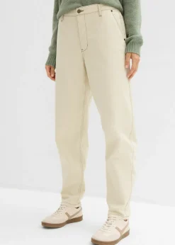Sale Pantalón de sarga tipo barrel Mujer Pantalones