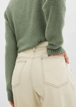 Sale Pantalón de sarga tipo barrel Mujer Pantalones