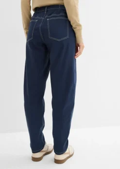 Discount Pantalón de sarga tipo barrel Mujer Pantalones