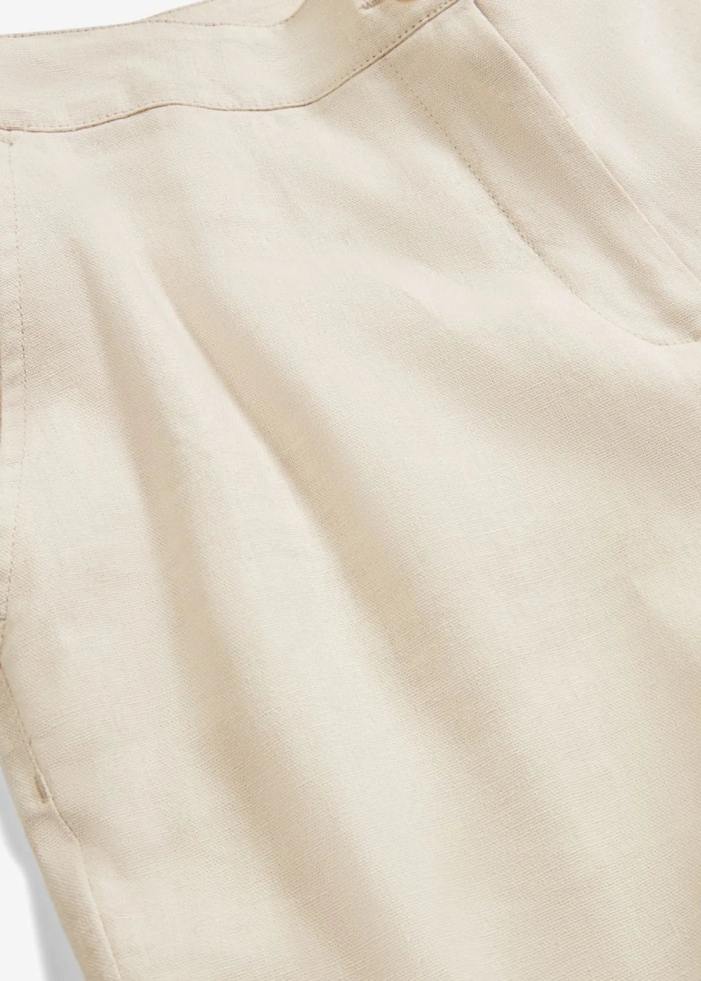 Discount Pantalón de talle alto de mezcla de lino y viscosa Mujer Pantalones