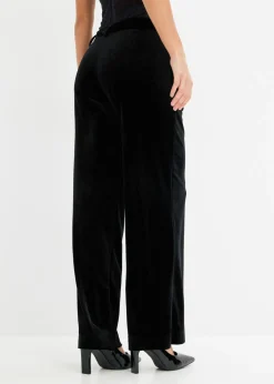 Discount Pantalón de terciopelo suave Mujer Pantalones