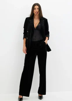 Discount Pantalón de terciopelo suave Mujer Pantalones