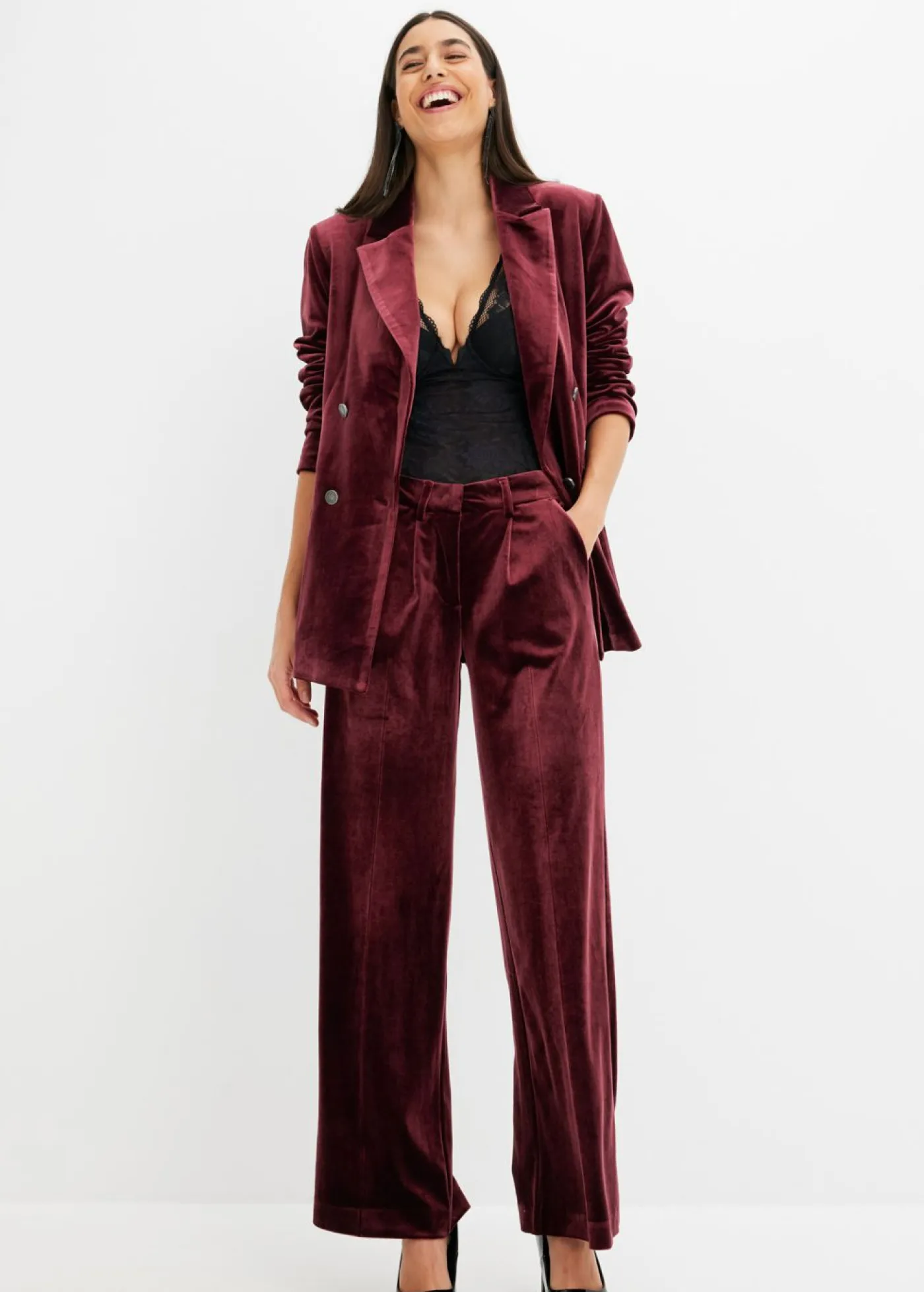New Pantalón de terciopelo suave Mujer Pantalones