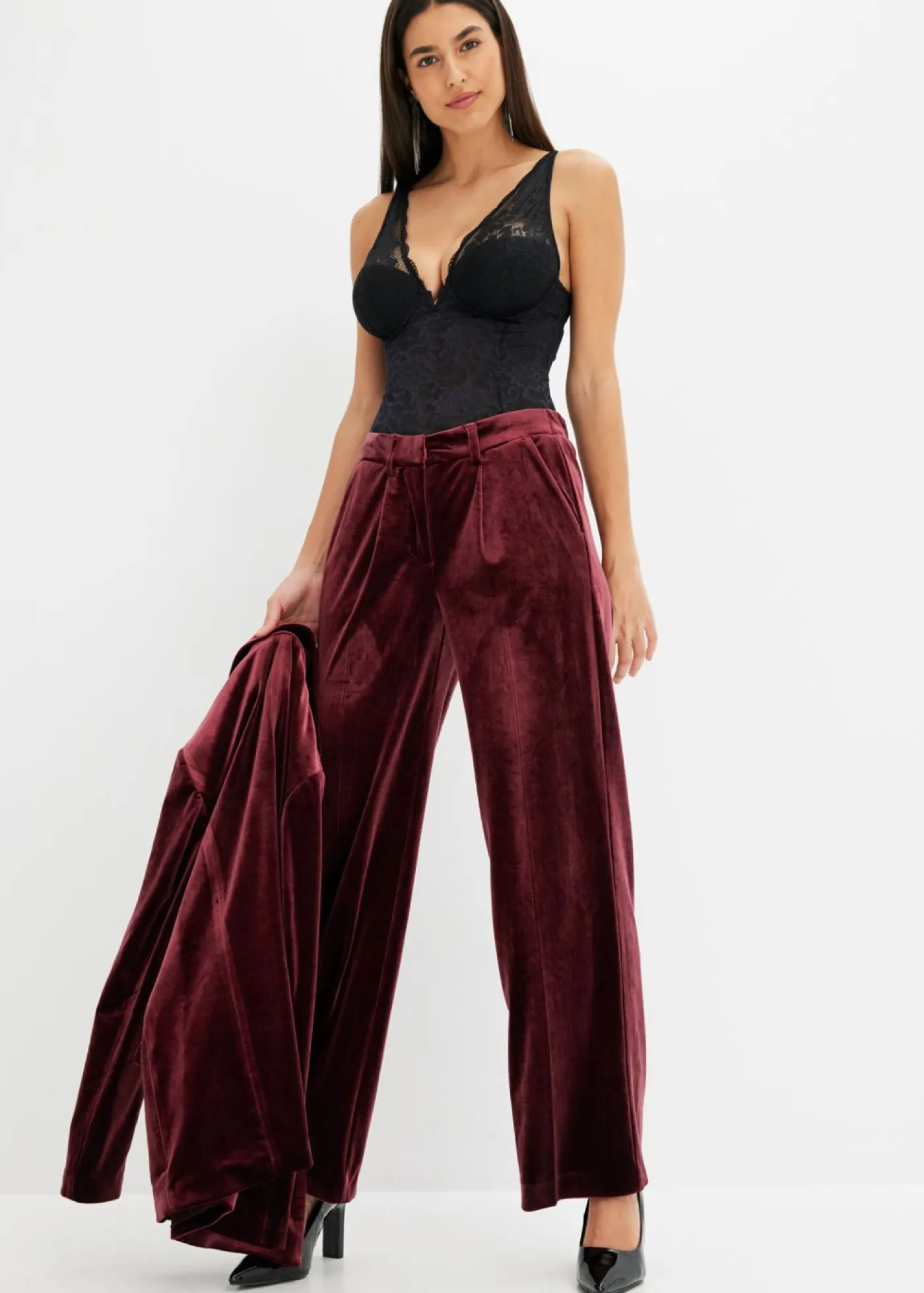New Pantalón de terciopelo suave Mujer Pantalones
