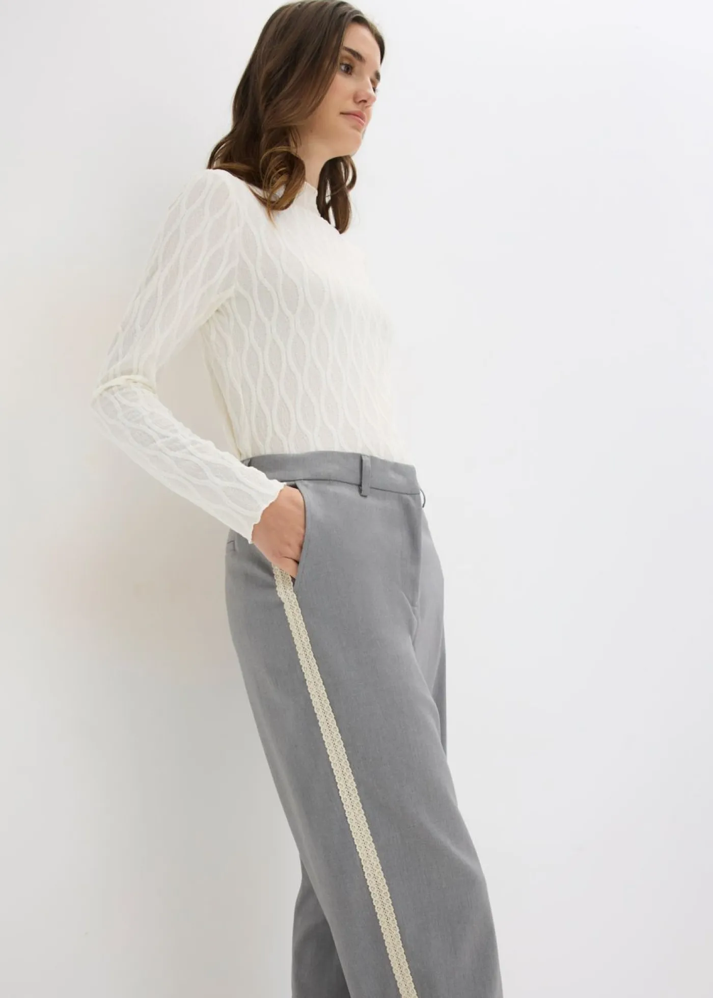 New Pantalón de traje con cinturilla cómoda Mujer Pantalones|Tallas Pequeñas