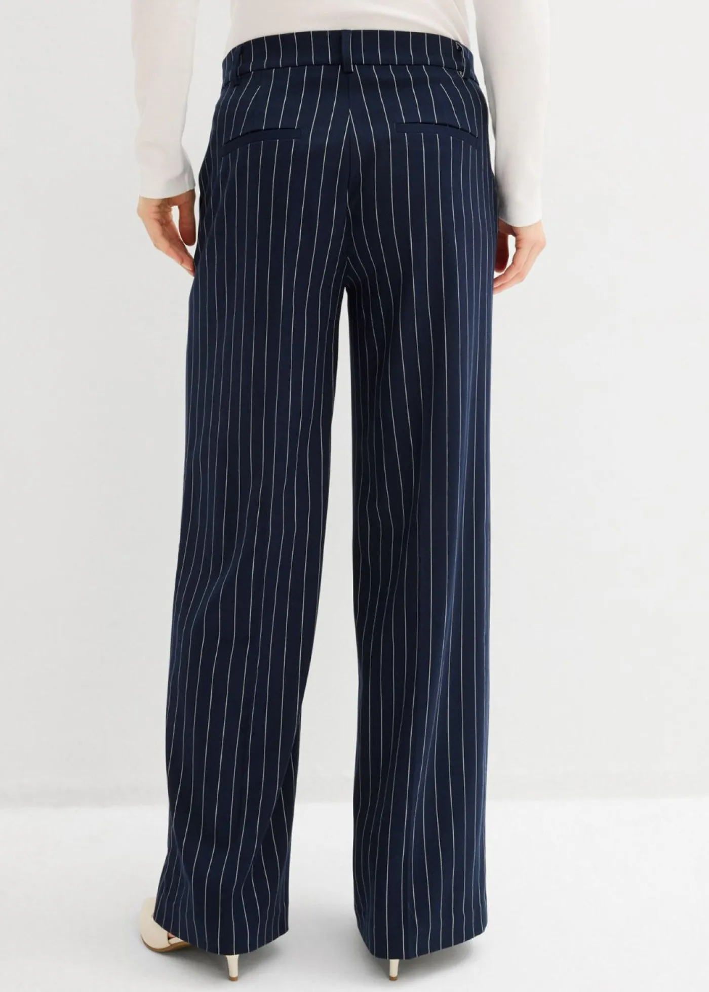 Hot Pantalón de traje con rayas Mujer Pantalones|Novedades