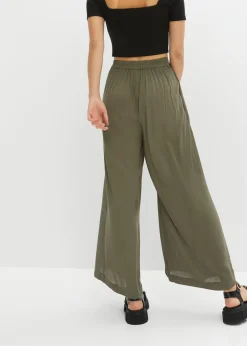 Outlet Pantalón de viscosa fluida Mujer Pantalones