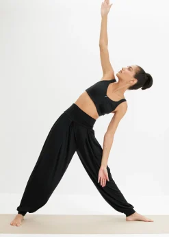 Clearance Pantalón deportivo ancho con cintura doblada Mujer Ropa Deportiva|Pantalones