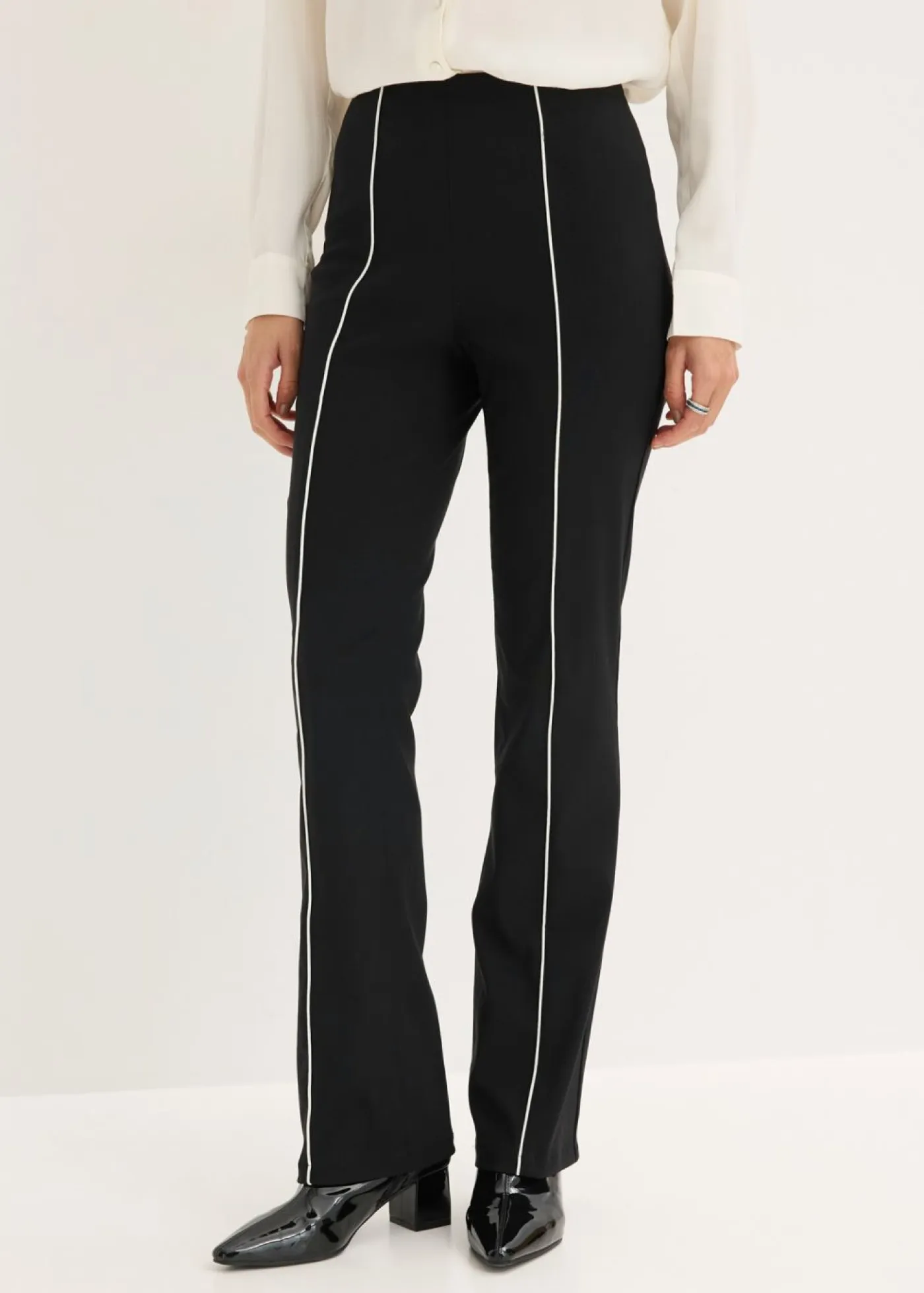 Discount Pantalón elástico acampanado de bengalina Mujer Pantalones
