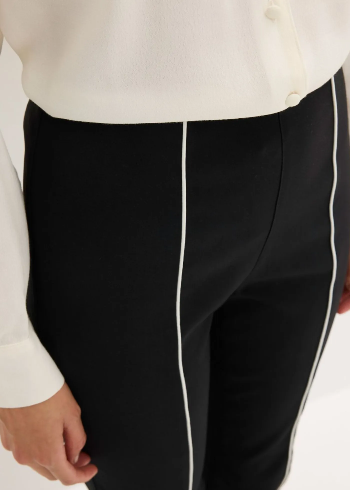 Discount Pantalón elástico acampanado de bengalina Mujer Pantalones