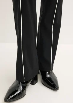 Discount Pantalón elástico acampanado de bengalina Mujer Pantalones