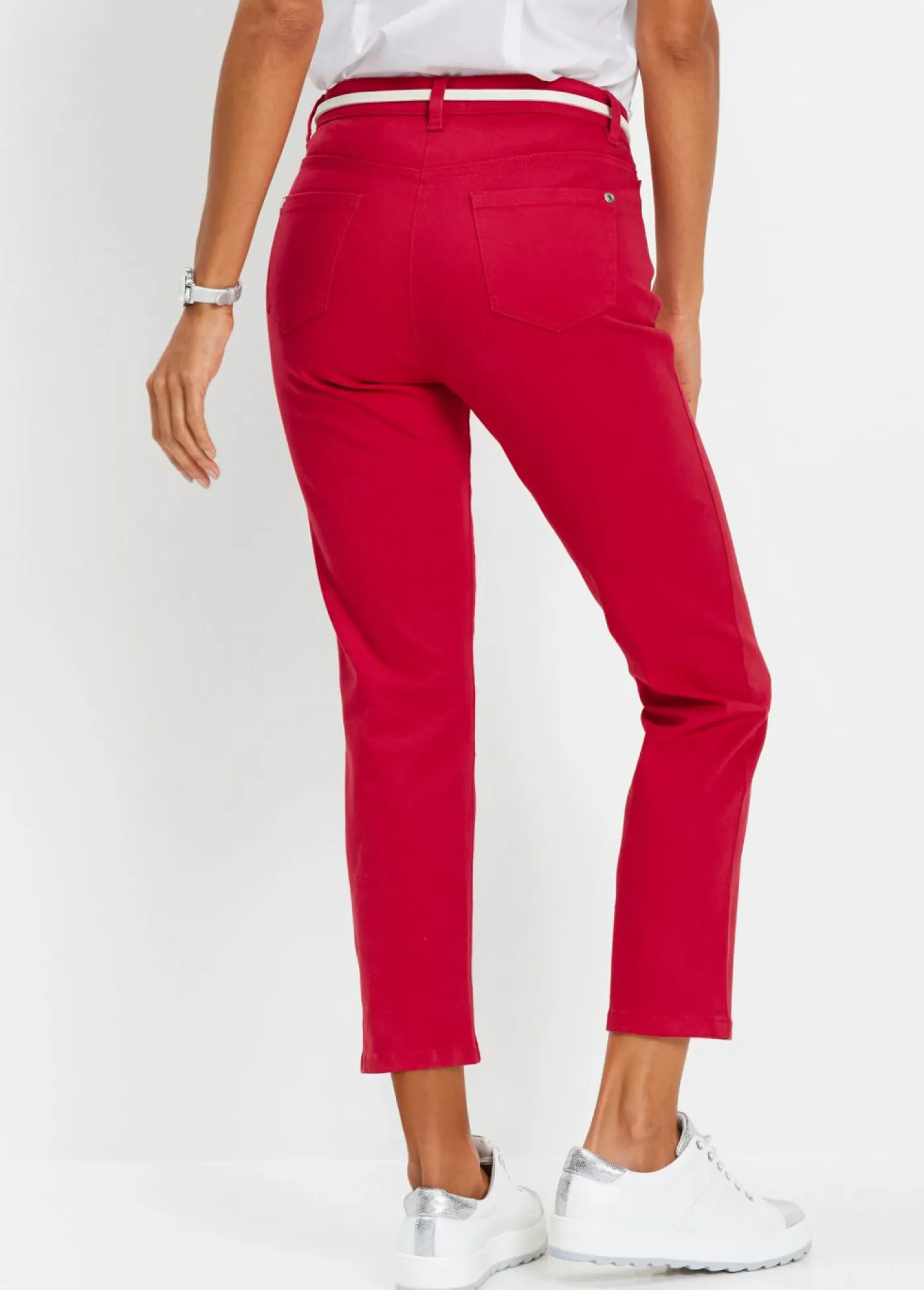 New Pantalón elástico capri Mujer Pantalones