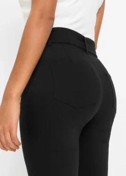 Outlet Pantalón elástico con cinturón Mujer Pantalones