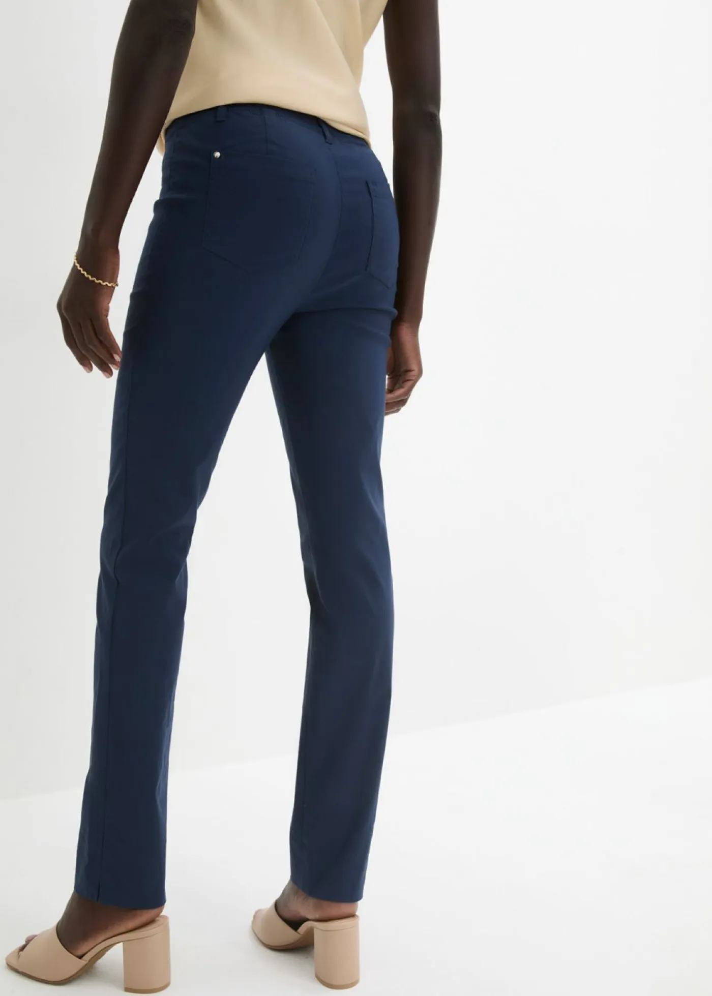 Pantalón elástico con cintura antideslizante Mujer Pantalones|Tallas Pequeñas