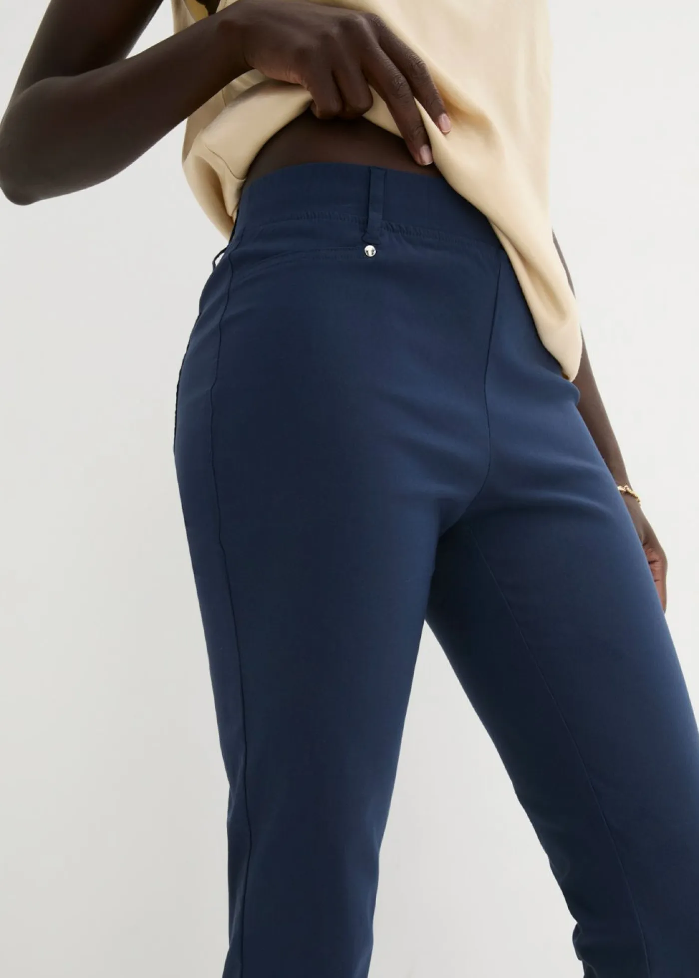 Pantalón elástico con cintura antideslizante Mujer Pantalones|Tallas Pequeñas
