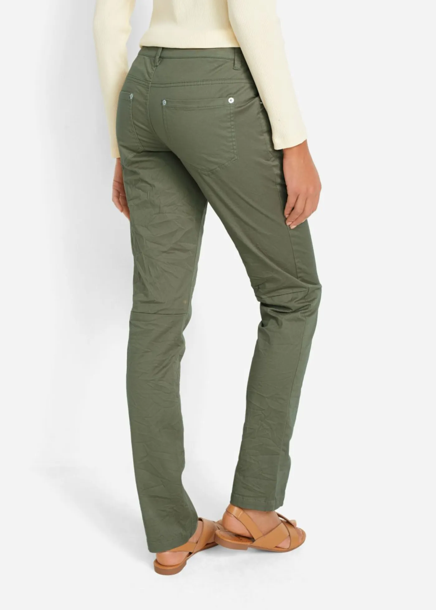 Best Pantalón elástico con efecto arrugado Mujer Pantalones