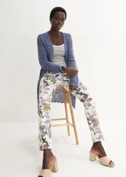 Best Pantalón elástico con estampado de flores Mujer Pantalones|Tallas Pequeñas