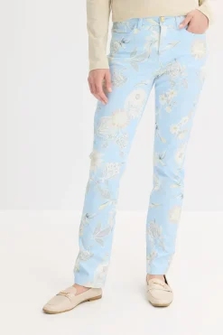 Clearance Pantalón elástico con estampado Mujer Pantalones