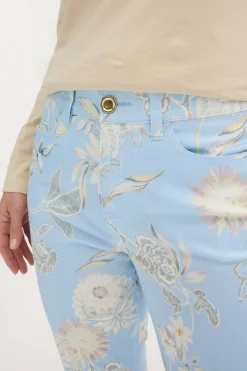 Clearance Pantalón elástico con estampado Mujer Pantalones