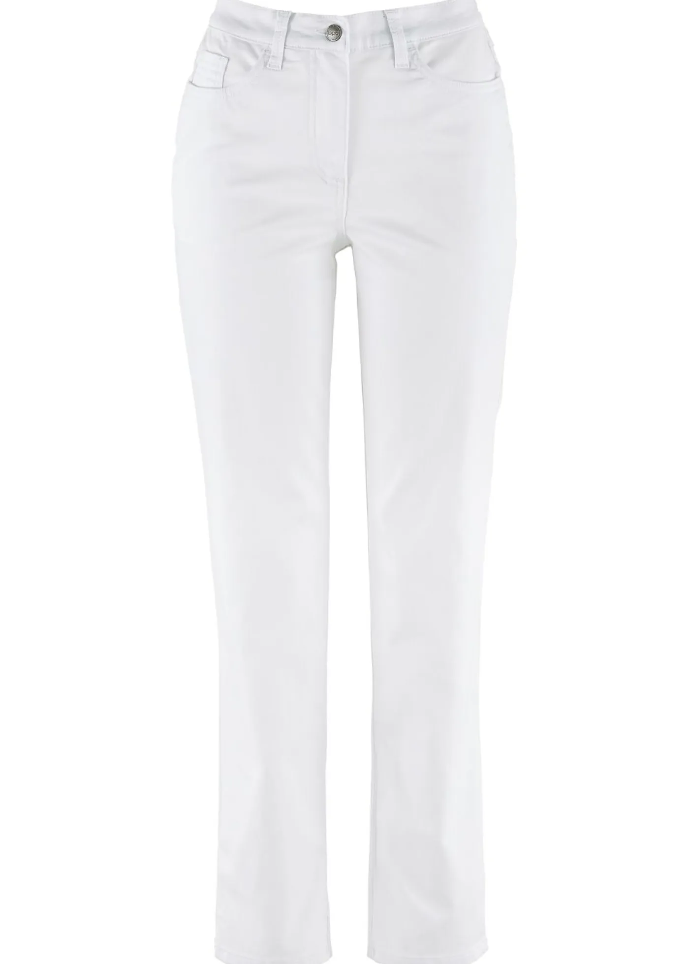 Online Pantalón elástico con perneras rectas, mid waist Mujer Pantalones
