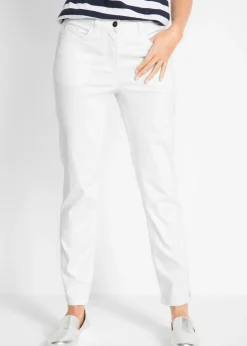 Online Pantalón elástico con perneras rectas, mid waist Mujer Pantalones
