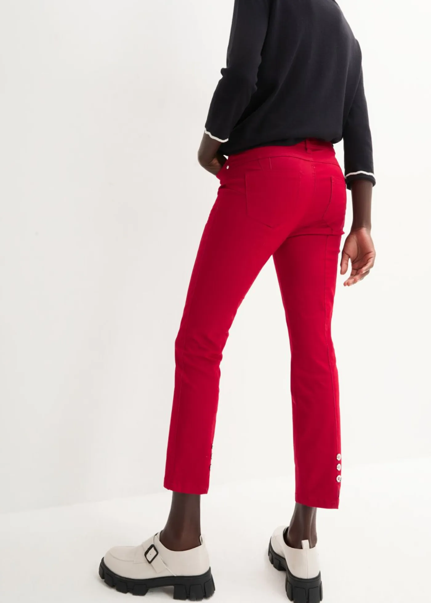 Hot Pantalón elástico de algodón Mujer Pantalones
