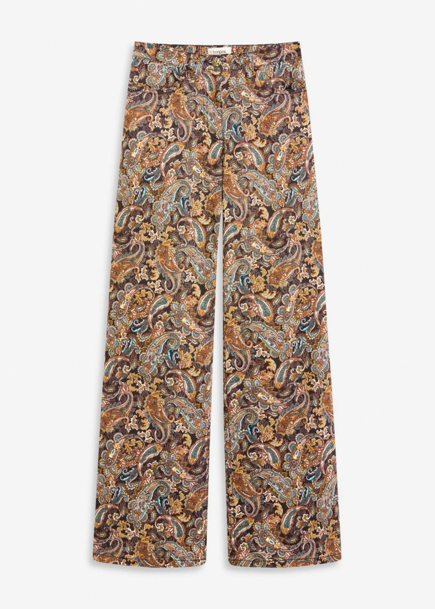 Best Pantalón elástico de algodón con perneras anchas Mujer Pantalones