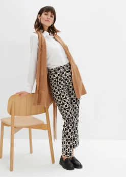 Pantalón elástico de bengalina Mujer Pantalones|Novedades