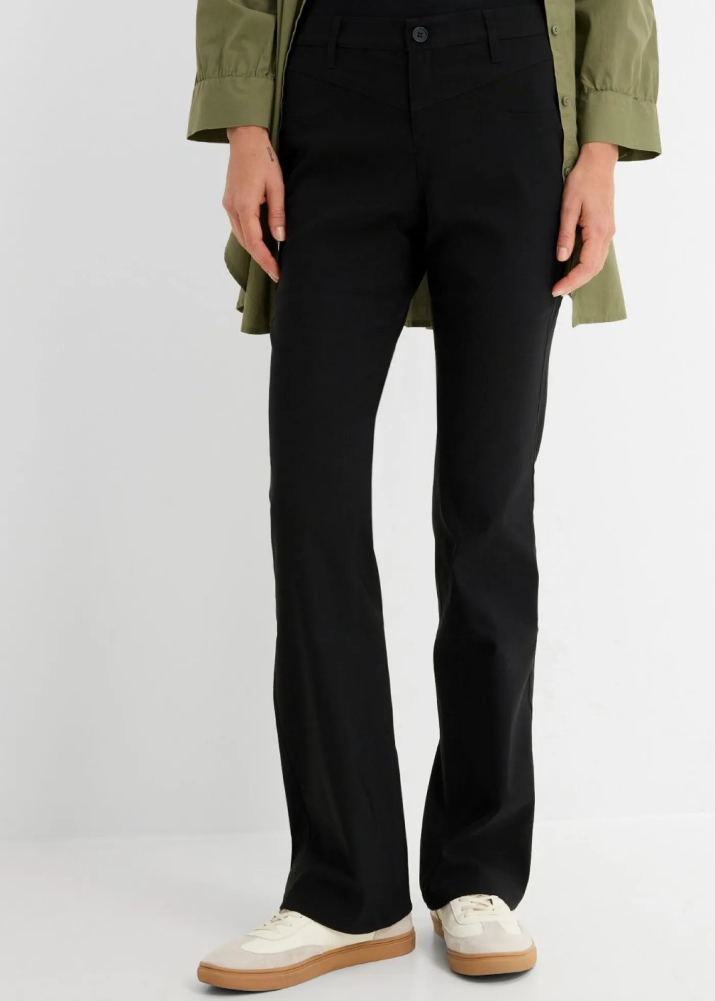 Clearance Pantalón elástico de bengalina, bootcut Mujer Pantalones
