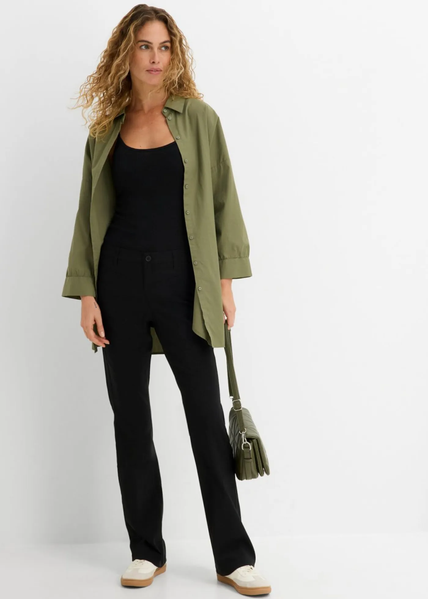 Clearance Pantalón elástico de bengalina, bootcut Mujer Pantalones