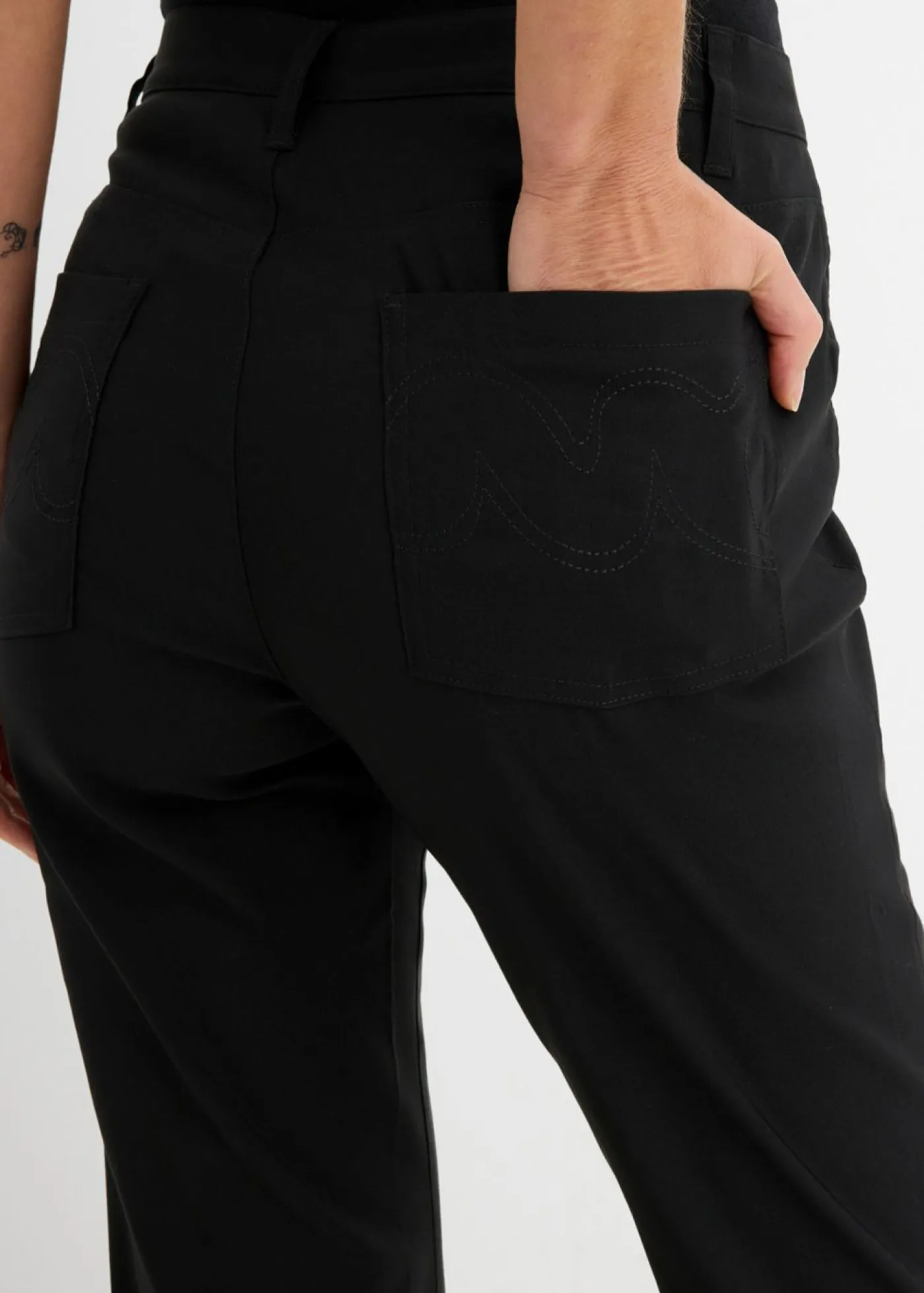 Clearance Pantalón elástico de bengalina, bootcut Mujer Pantalones