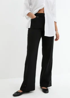 Online Pantalón elástico de bengalina con cintura cómoda Mujer Pantalones|Tallas Pequeñas