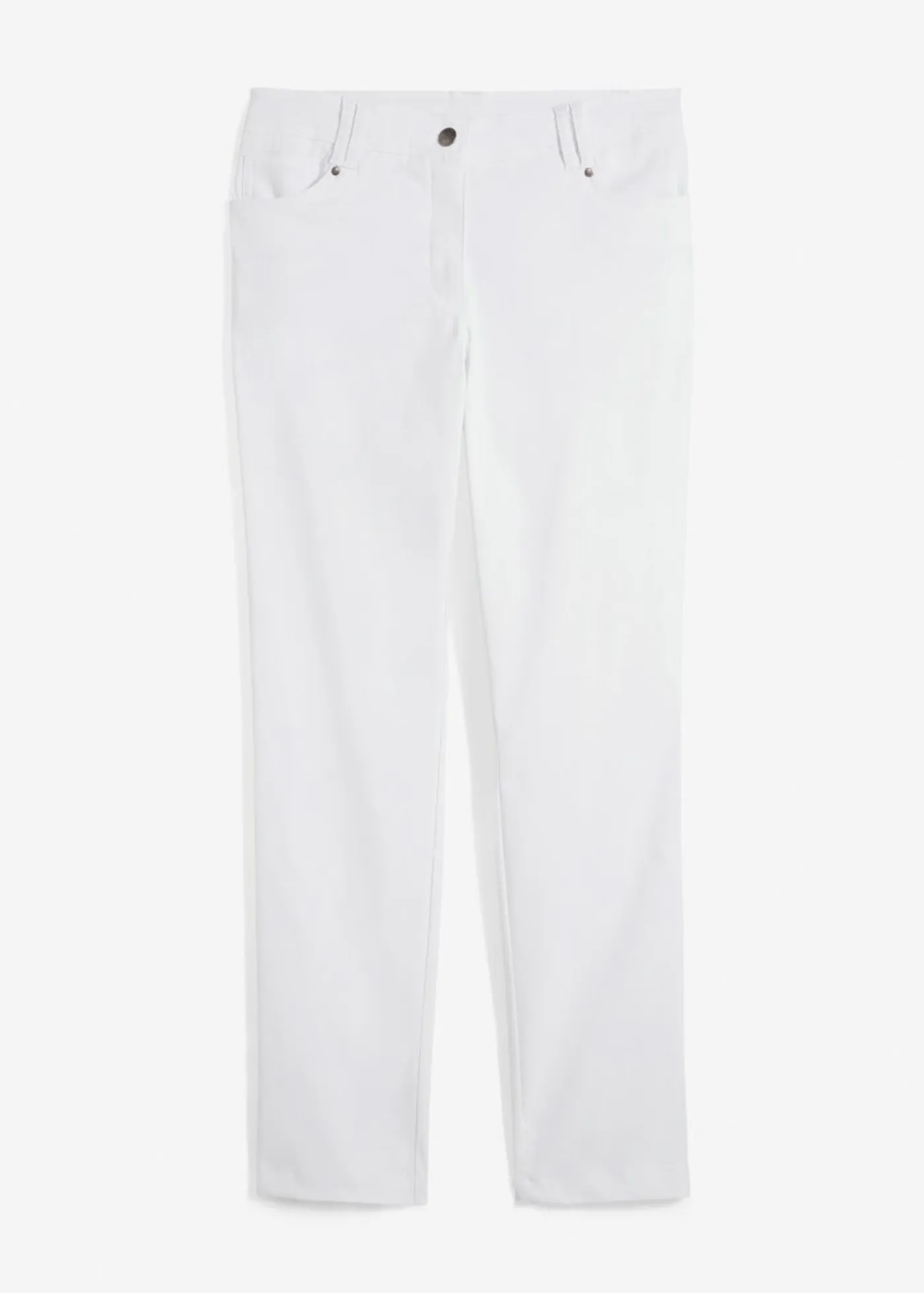 Outlet Pantalón elástico de bengalina con cintura cómoda de corte recto Mujer Pantalones