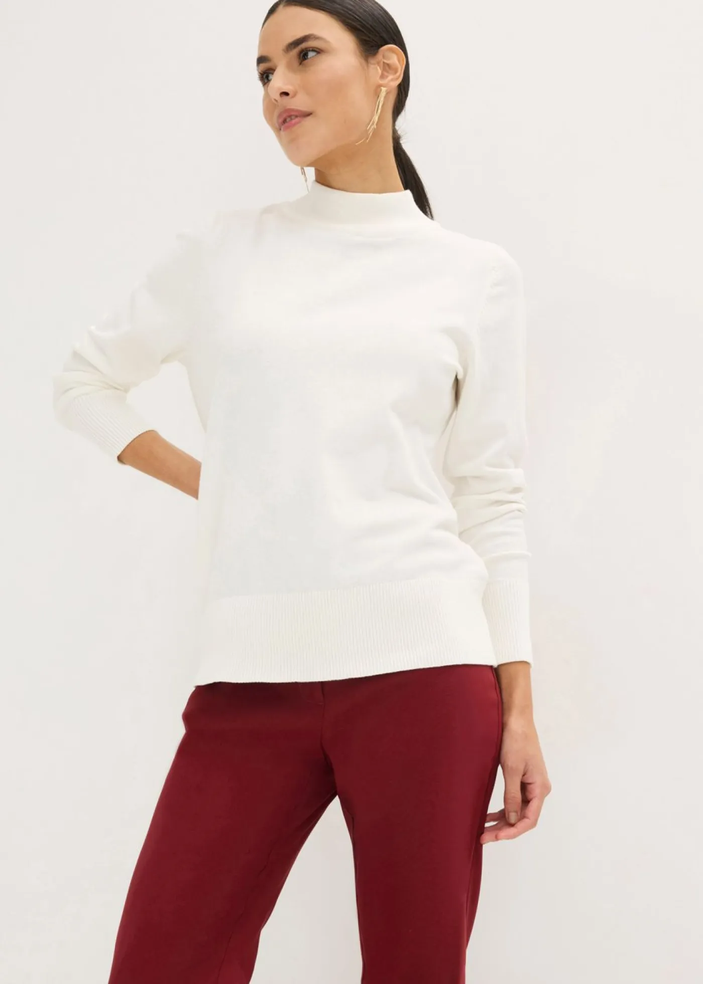 Hot Pantalón elástico de bengalina Mujer Tallas Pequeñas
