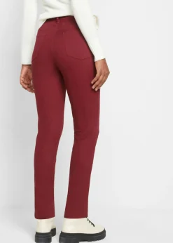Pantalón elástico de corte slim Mujer Pantalones