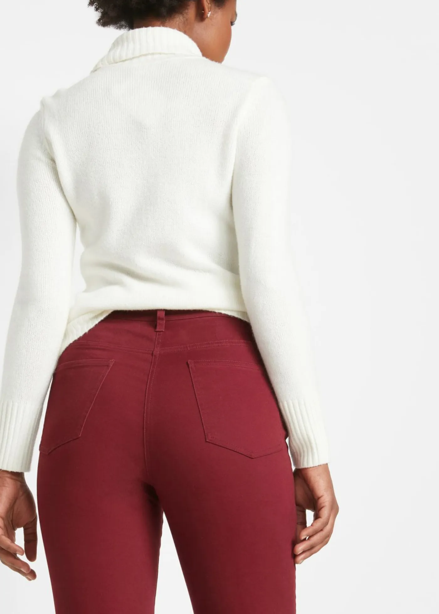 Pantalón elástico de corte slim Mujer Pantalones