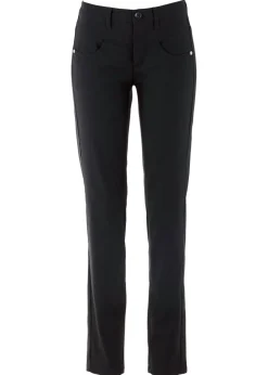 Online Pantalón elástico de corte recto de bengalina Mujer Pantalones