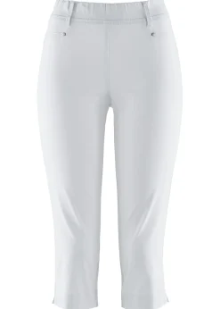Sale Pantalón elástico de corte capri con cintura elástica Mujer Pantalones