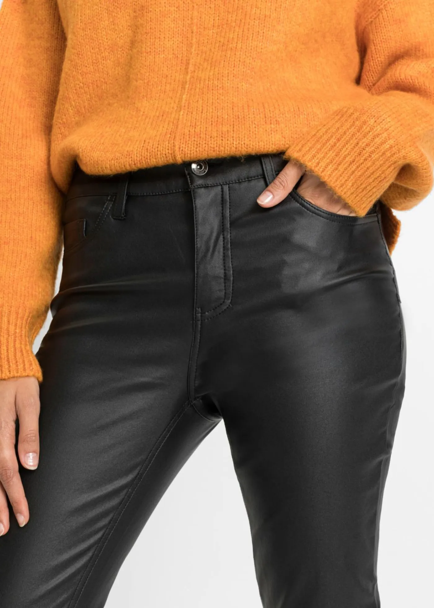 Clearance Pantalón elástico de mezcla de viscosa Mujer Pantalones