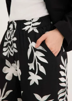 Sale Pantalón estampado de viscosa fluida Mujer Pantalones
