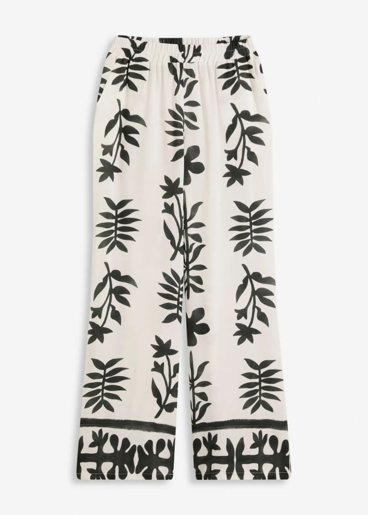Discount Pantalón estampado de viscosa fluida Mujer Pantalones