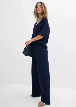 Discount Pantalón estructurado de algodón puro Mujer Pantalones